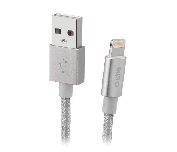 SBS Kabel USB-Lightning SBS MFI C-89 1m w otulinie srebny # - 1463883 - zdjęcie